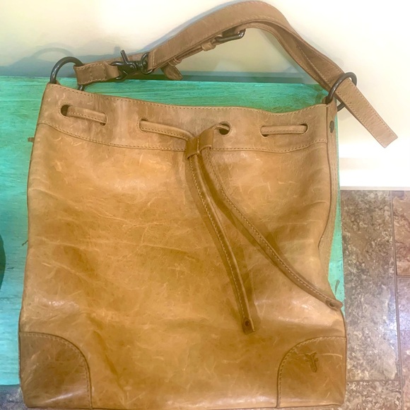 Frye Tan Leather Accent Bag - Picture 3 of 6